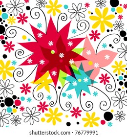 Vector beautiful floral background illustration
