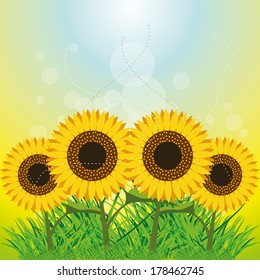 Vector Beautiful Floral And Colorful Spring Background 