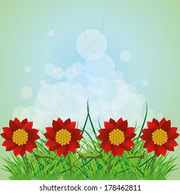 Vector Beautiful Floral And Colorful Spring Background 