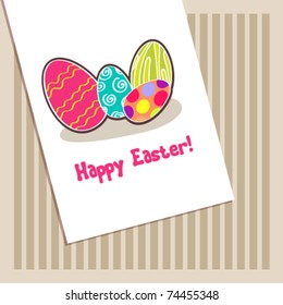 Vector beautiful floral Easter egg illustration