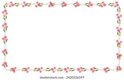 Vector beautiful floral frame latest design element.