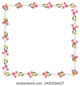 Vector hermoso marco floral de diseño más reciente.