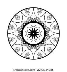 diseño de mandala floral vectorial