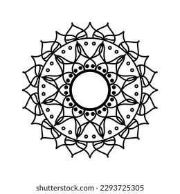 diseño de mandala floral vectorial