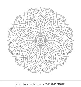 Vector hermoso fondo de diseño de mandala floral