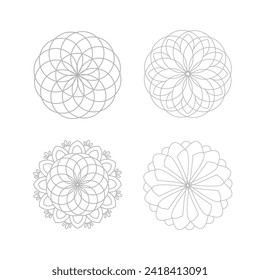 Vektor schöner floraler Mandala-Designhintergrund