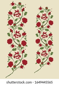 Vector beautiful floral motif design