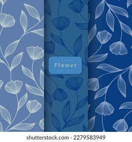 Vector beautiful floral pattern collection template background