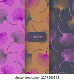Vector beautiful floral pattern collection seamless background