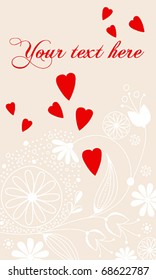 Vector beautiful floral romantic background