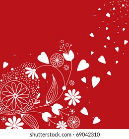 Vector beautiful floral romantic background