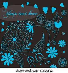 Vector beautiful floral romantic background