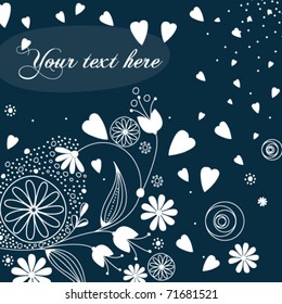 Vector beautiful floral romantic background