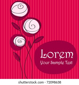 Vector beautiful floral romantic background