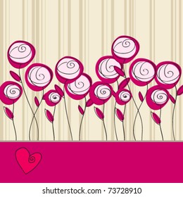 Vector beautiful floral romantic background