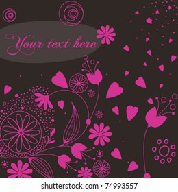 Vector beautiful floral romantic background
