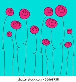 Vector beautiful floral romantic background