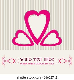 Vector beautiful floral romantic Valentine's Day background