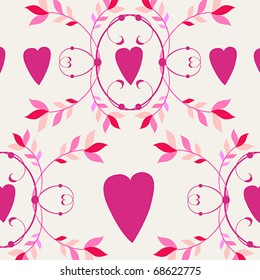 Vector beautiful floral romantic Valentine's Day background