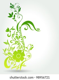 Vector beautiful floral spring background illustration