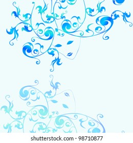 Vector beautiful floral water fairy illustration