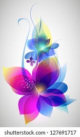 Vector beautiful flower background art for design