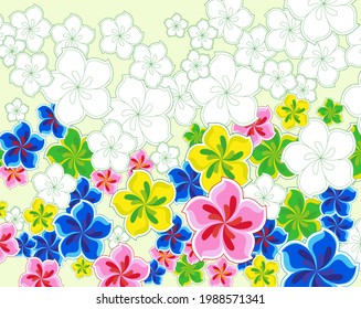 arte de fondo de flores vectorial