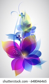 Vector beautiful flower background art for design
