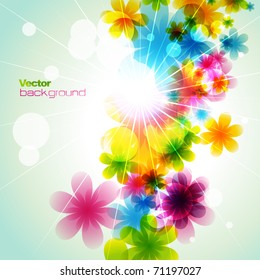 vector beautiful flower background art