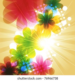 vector beautiful flower background art