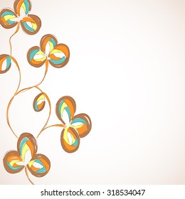 Vector beautiful flower background. Vector design elements. Art advertising template. Flowers banner. Business sale label.