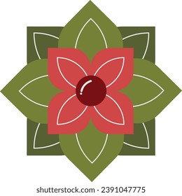 

vector beautiful flower decoration with three colors