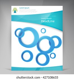 Vector Beautiful Flyer. Template flyers design. Business brochure circle