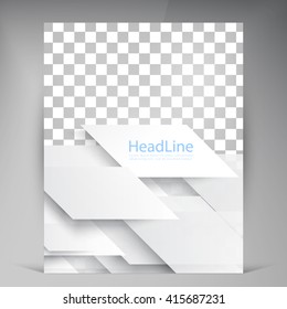 Vector Beautiful Flyer. Template white flyers design. Business brochure