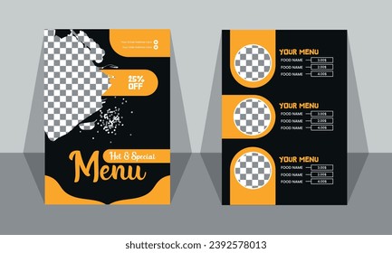 vector beautiful food menu design template