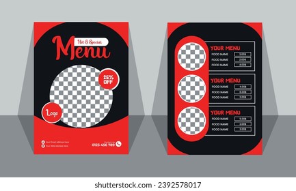 vector beautiful food menu design template
