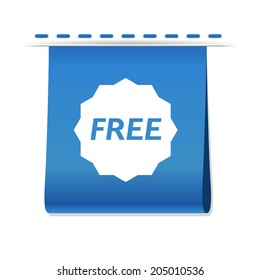 Vector beautiful Free web icon label