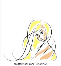 VECTOR  Beautiful girl