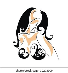 VECTOR    beautiful girl