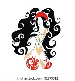 VECTOR    beautiful girl