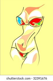 VECTOR  beautiful girl
