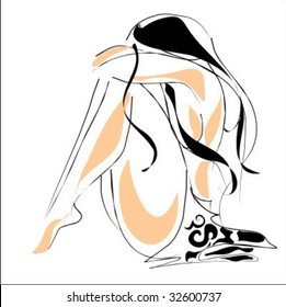 VECTOR  beautiful girl