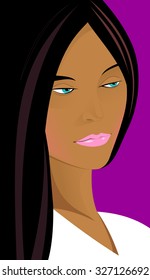 Vector beautiful girl