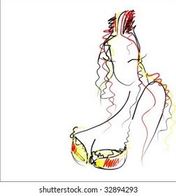 VECTOR beautiful girl
