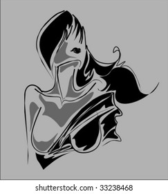 VECTOR beautiful girl
