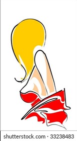 VECTOR beautiful girl