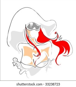 VECTOR beautiful girl