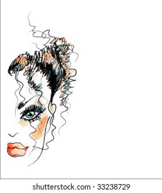 VECTOR beautiful girl