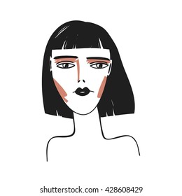 Vector beautiful girl