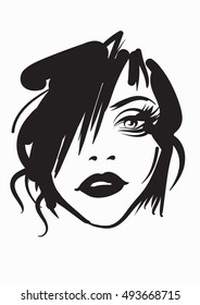 Vector beautiful girl
